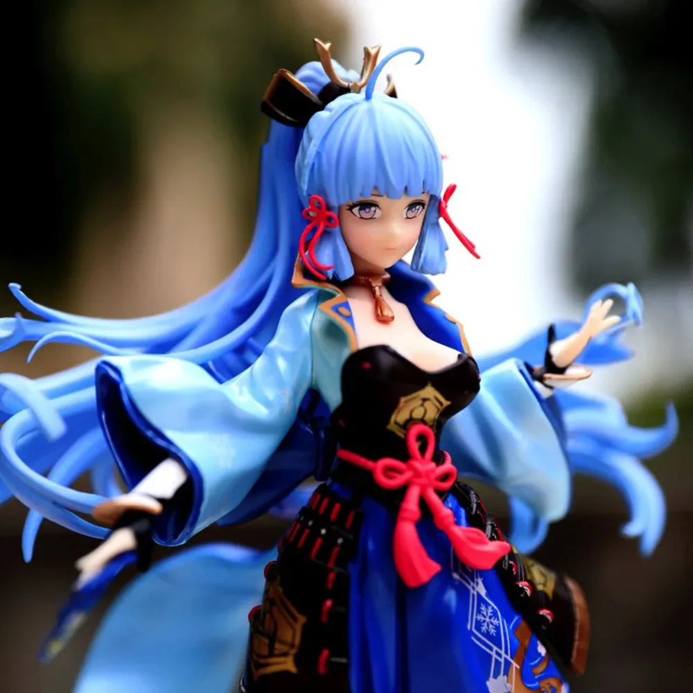 28CM Anime Genshin Impact Game Figure Kamisato Ayaka PVC Action Figure Collection Model Doll Child Kid Gifts