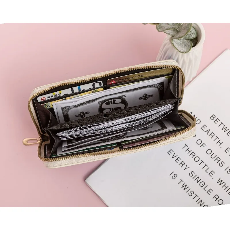 Длинный кошелек Disney Stitch на молнии, милый водонепроницаемый кожаный кошелек для монет для студентов, детский мультяшный органайзер, сумка для ежедневного использования