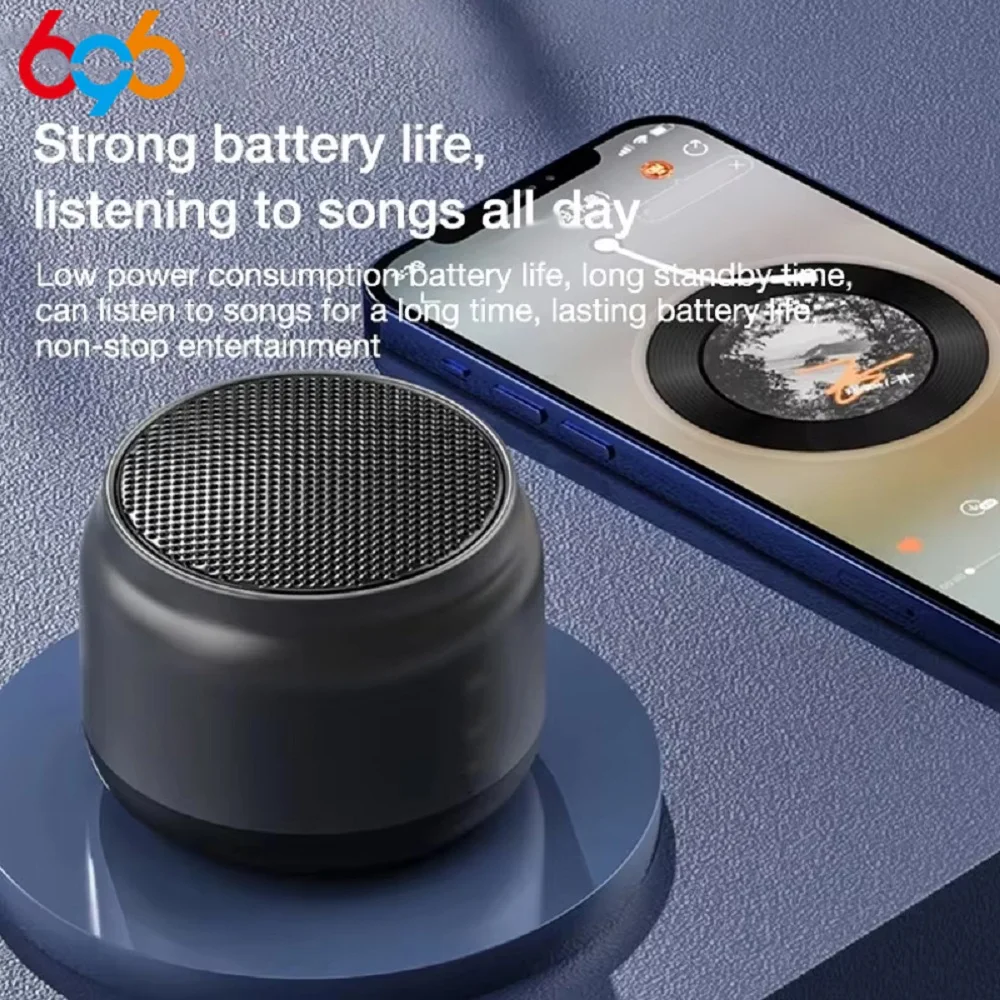 2025 Creative 360° Hifi Stereo Metal Wireless Subwoofer Wireless Bluetooth Speaker Music Player Mini Speakers Portable Outdoor