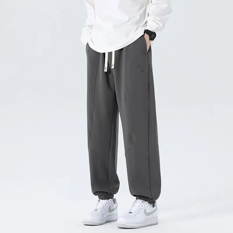 

Loose Fit Straight Leg Casual Pants Men's plus Size Autumn Sle Youth American Sle Sports Trousers Faionable Urban Wear