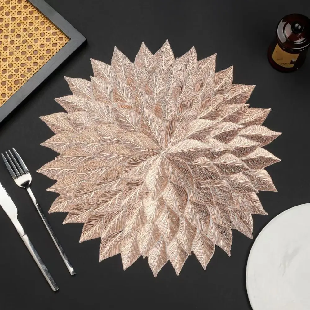 Mantel de Picnic, manteles elegantes, tapetes decorativos distintivos para cena, almohadillas de vajilla delicadas de PVC para vacaciones, 4 Uds.