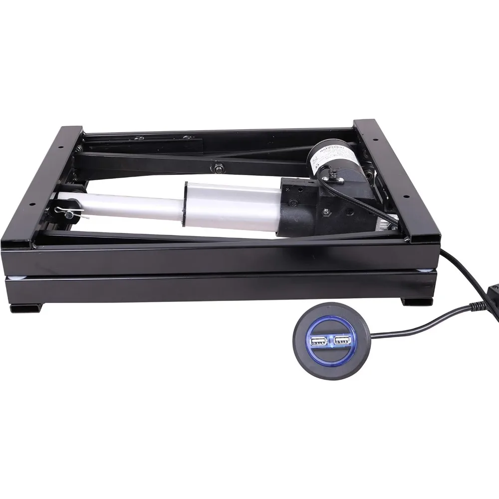 Controle manual elétrico 17 mesa de jantar elevador de mesa de centro, preto, 110v-240v, altura ajustável móveis eletrônicos de mesa de computador