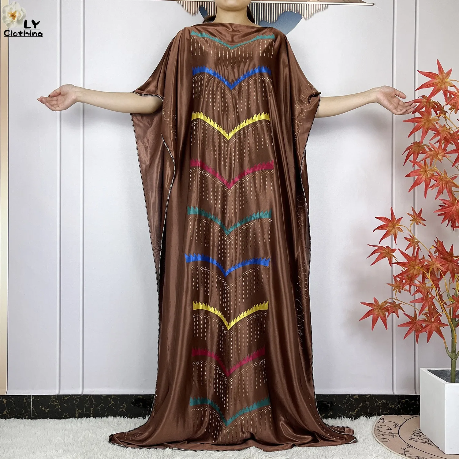 2024New style Muslim Prayer Clothing African Abaya Women Dress Diamond Loose Robe Dubai Woman Casual Clothing Islamic Clothing