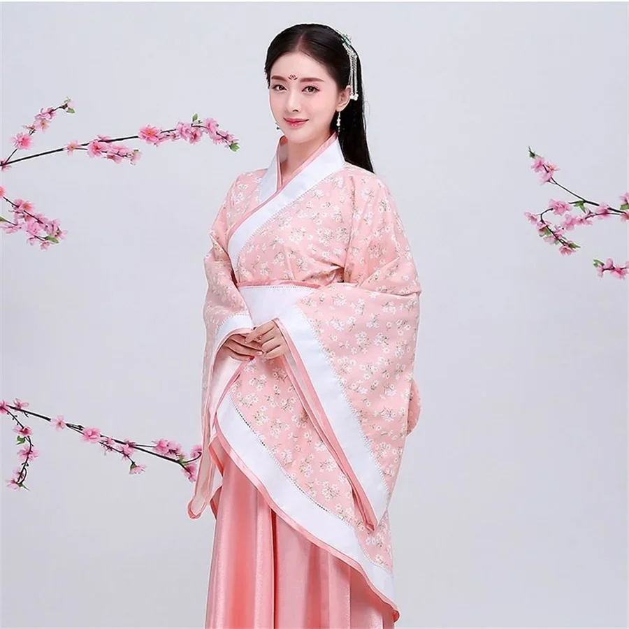 

Chinese Traditional New Year Woman Performance Dance Hanfu Female Party Tang Suit Girls Cheongsam Dress Retro Costumes