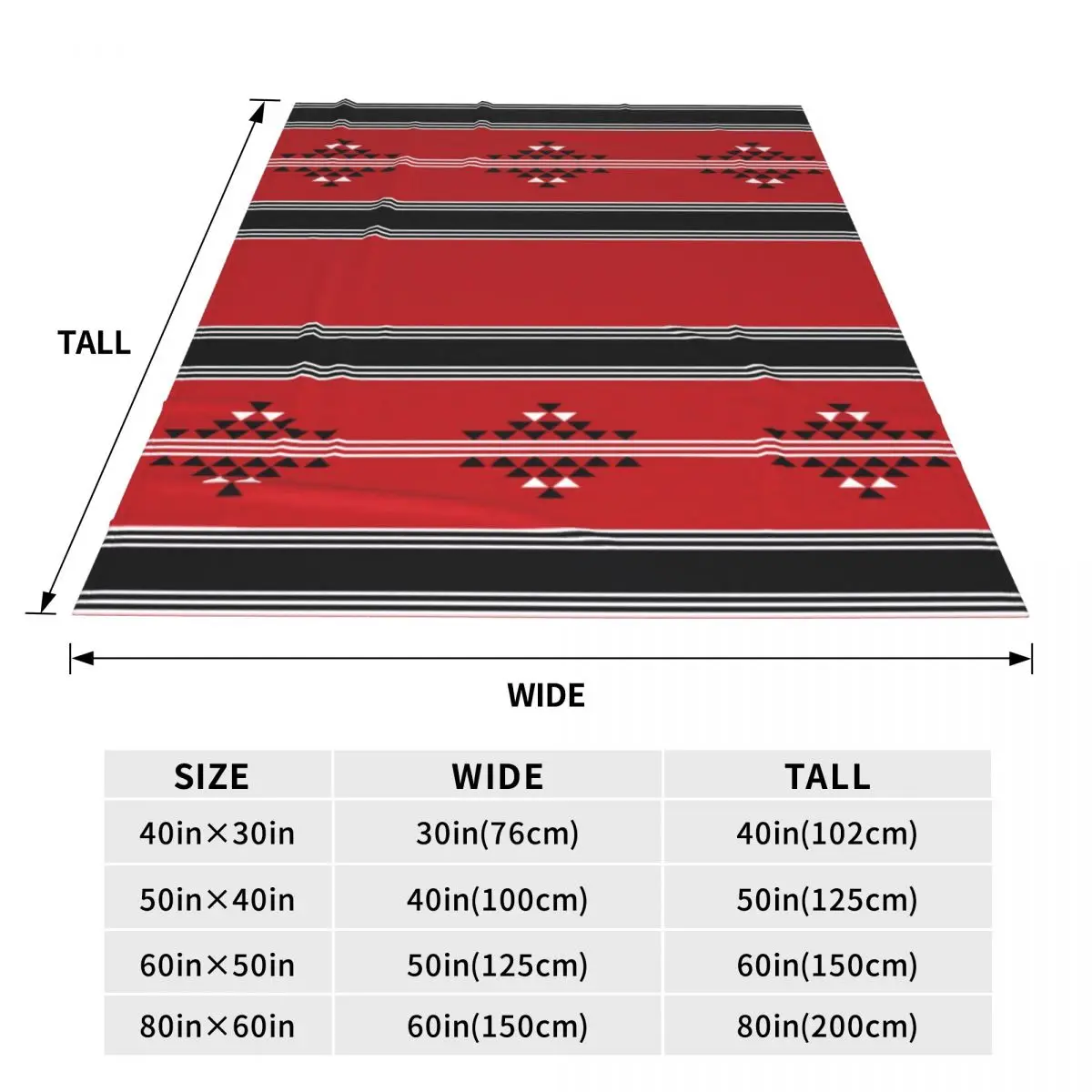 Gooi Deken Sadu Stof Geometrische Patroon Micro Fleece Deken Vier Maten Retro Draagbaar Voor Camping Antipilling Deken