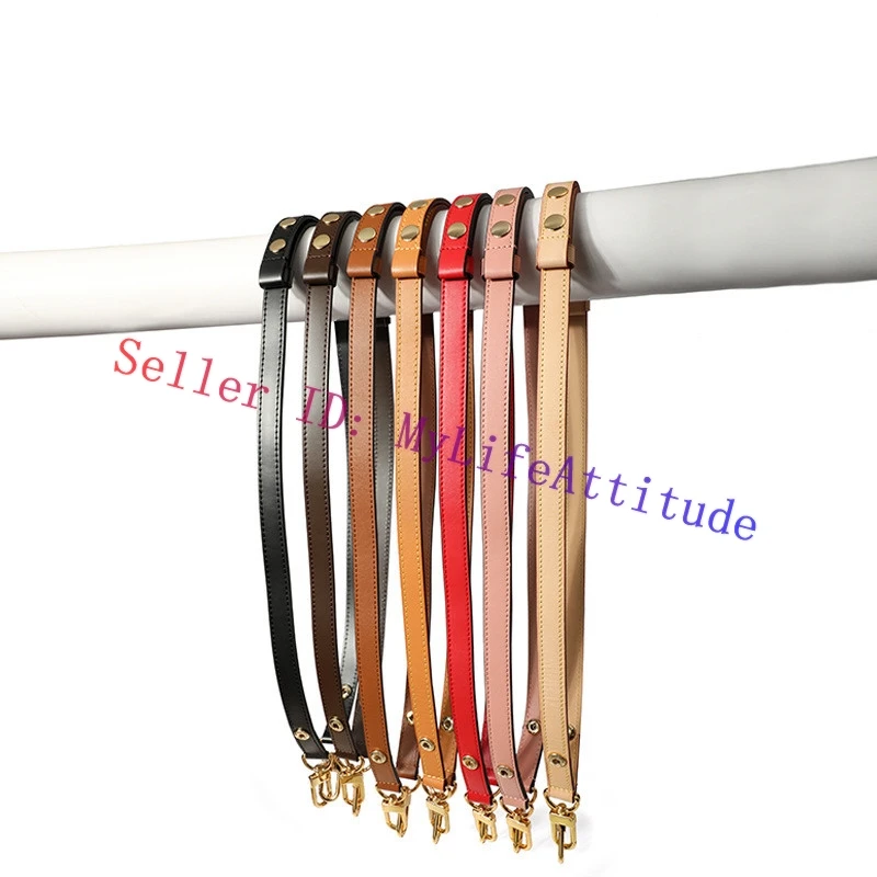 

Adjustable Vachetta Leather Shoulder Strap For Designer Lady Dauphine Handbag Women Bag Purse Pochette Carry Belt 10 Colors