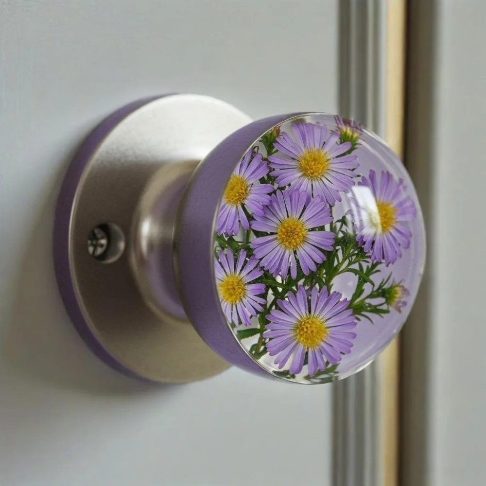 Creative Flower Patterns Cabinet Handle Practical Heavy-Duty Door Handle Door Knob Decorative Home Decoration