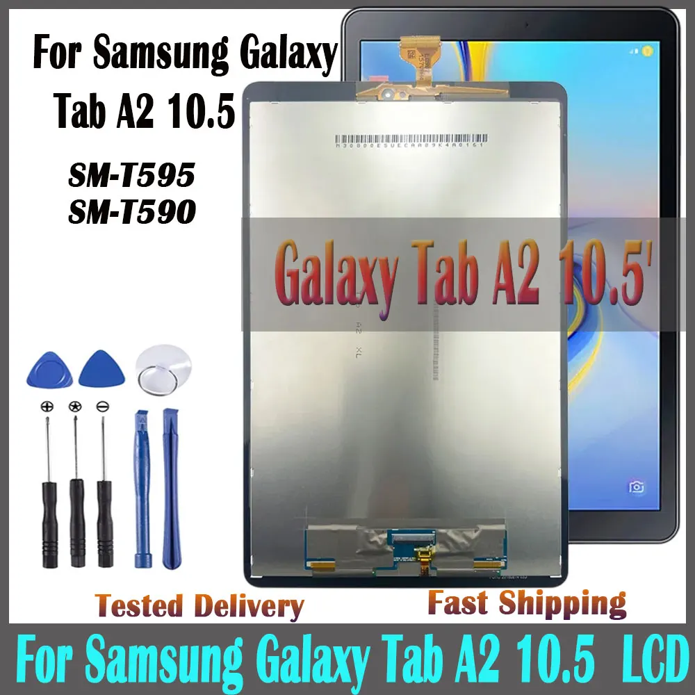 

New For Samsung Galaxy 2018 Tab A2 10.5"Style SM-T595 SM-T590 T590 T595 LCD Display Touch Screen Digitizer Glass Assembly Repair