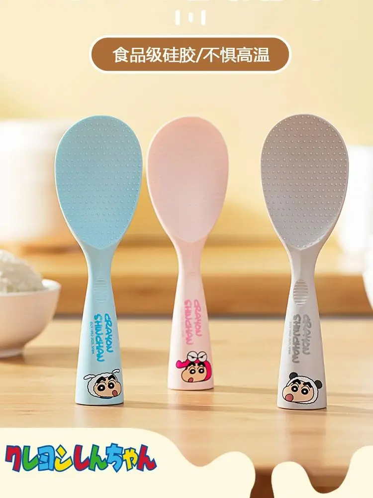 

Crayon Shin-chan Food Grade Silicone Rice Spoon Household Non Stick Pot Cooking Spoon High-temperature Resistant Kitchen Tools