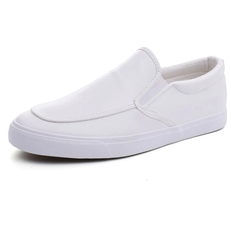 Spring Summer White Shoes Men Loafers Flat Casual Brand Male Footwear Cool Young Man Street Style Slip-on