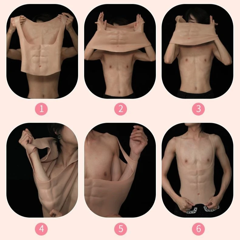 Siliconen Spier Shirt Vrouwen Abs Borst Cosplay Kostuum Fitness Props Fake Abs Six Pack Buik Beeldhouwen Party Prestaties Kleding