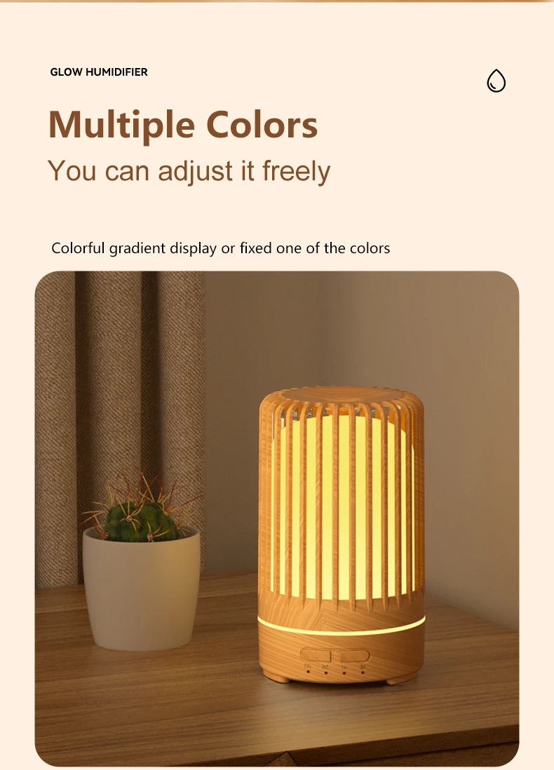 150ML Vogelkäfig-Luftbefeuchter Öl-Aromatherapie-Diffusor Ultraschall-USB-Luftbefeuchter Ätherisches Öl Diffusor mit bunten Lichtern – Detail 1