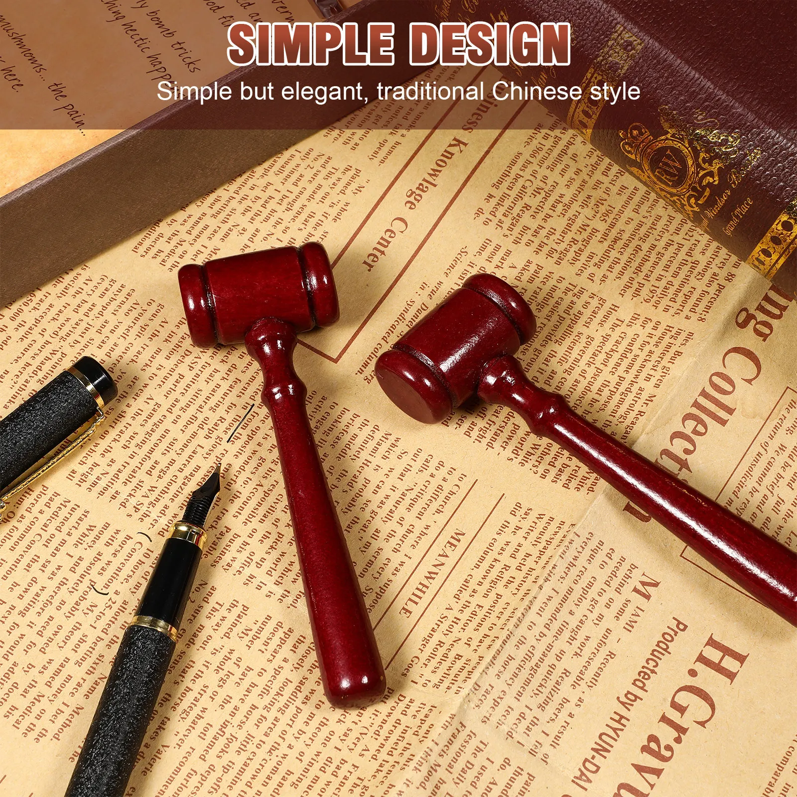 3Pcs Judge Gavel Mini Wooden Hammer Set Roleplaying Game Accessories Wooden Gavel Judge Prop for Dexterity