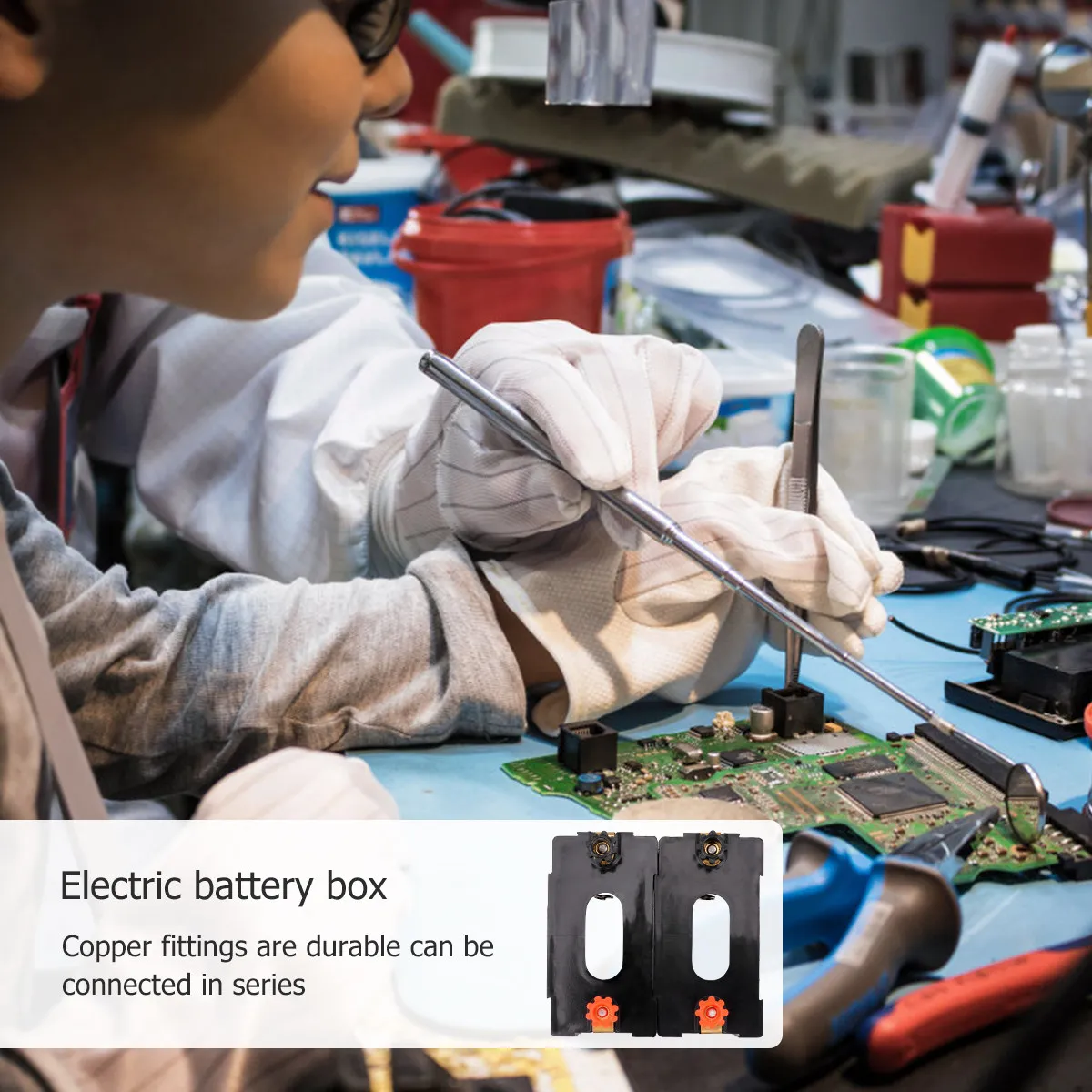 10Pcs Battery Holder Series Parallel for School Physics Laboratory Electrical Circuit Demo Heavy Duty Screw Terminals
