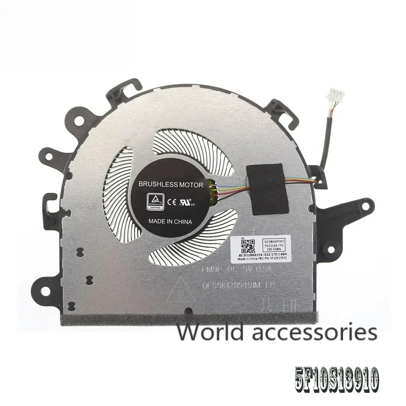 Laptop CPU cooling fan dfs5k12115491m dc5v 0.5A 4pin for Lenovo IdeaPad 3 15ada05 15iml05 3 15are05 U: 5f10s13910