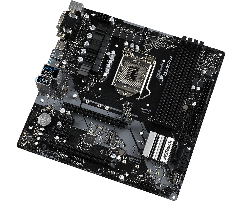 ASRock Z390M Pro4 Motherboard DDR4 LGA 1200 Intel Z390 PCIe 3.0 M