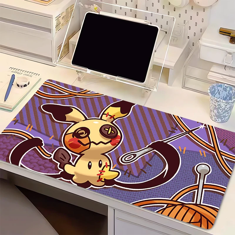 Natural Rubber Mouse Pad Pokemon Mimikyu Anime Gaming Mousepad Gamer Big Completo Computer Keyboard Pad Carpet Desk Mat Varmilo