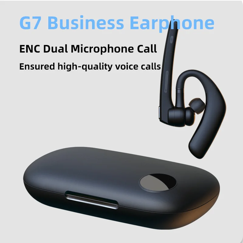 

Bluetooth Earphone Business Earphone Long Battery Life ENc Call Noise Reduction Rotating Ear Hook Phone Call Listen Music