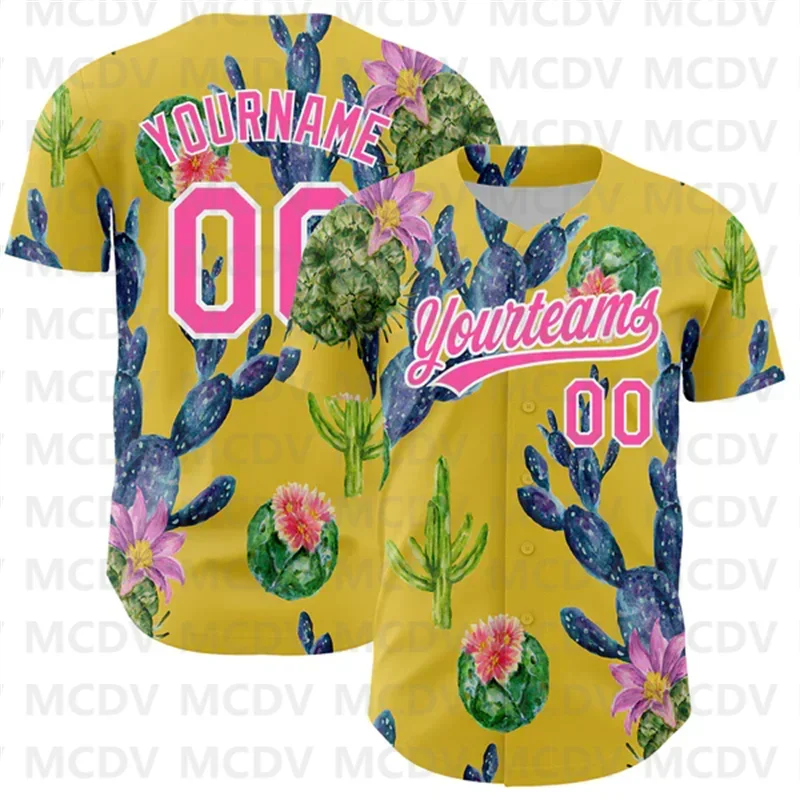 Custom Navy Aurora Green-White 3D Pattern Design Cactus Festival Authentic 3D Print Men Women Casual Shirts Sport Unisex Tops