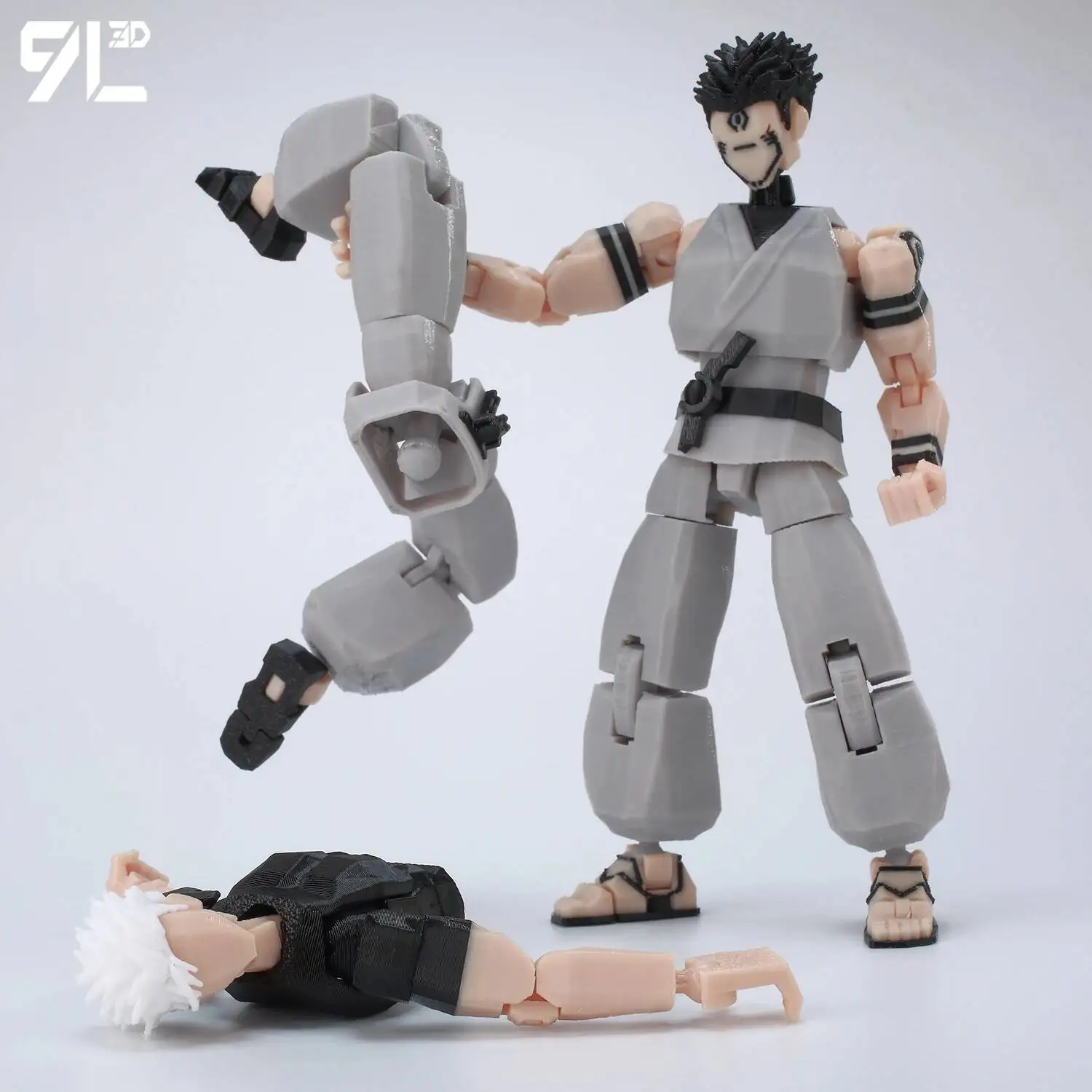9L3D Gedrukt Dummy13 T13 Op Voorraad Klaar voor Verzending Jujutsu Kaisen Grijs Gewaad Sukuna Figuur Anime Gelede Model Stress-relief Speelgoed