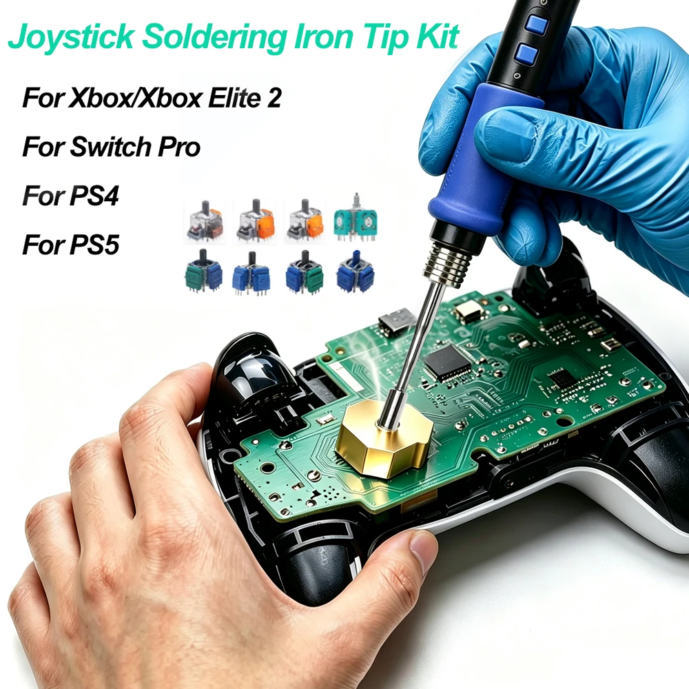 T80/T90A C210 Soldering Iron Tip Kit for PS5 PS4 Xbox Series X|S Xbox One Switch - Joystick Repair Tools for Gaming Controllers