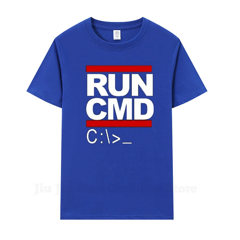 تشغيل Cmd مبرمج الكمبيوتر الرجال بلايز الصيف قصيرة الأكمام القطن تي شيرت مضحك هدية عيد ميلاد لصديقها الزوج المتضخم T