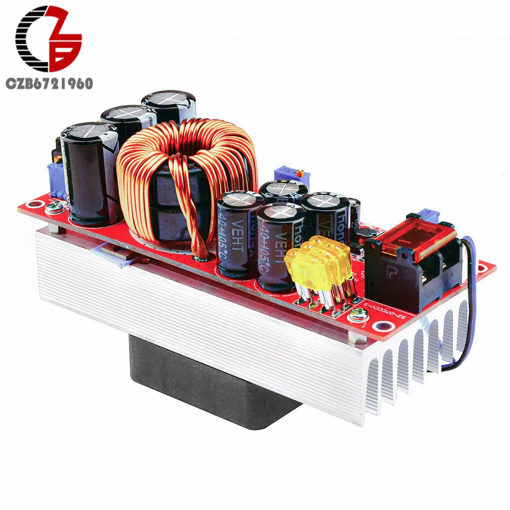 1800W 40A 1200W 20A DC-DC Boost Converter Step Up Power Supply Module 10-60V to 12-90V Adjustable Voltage Converter Regulator