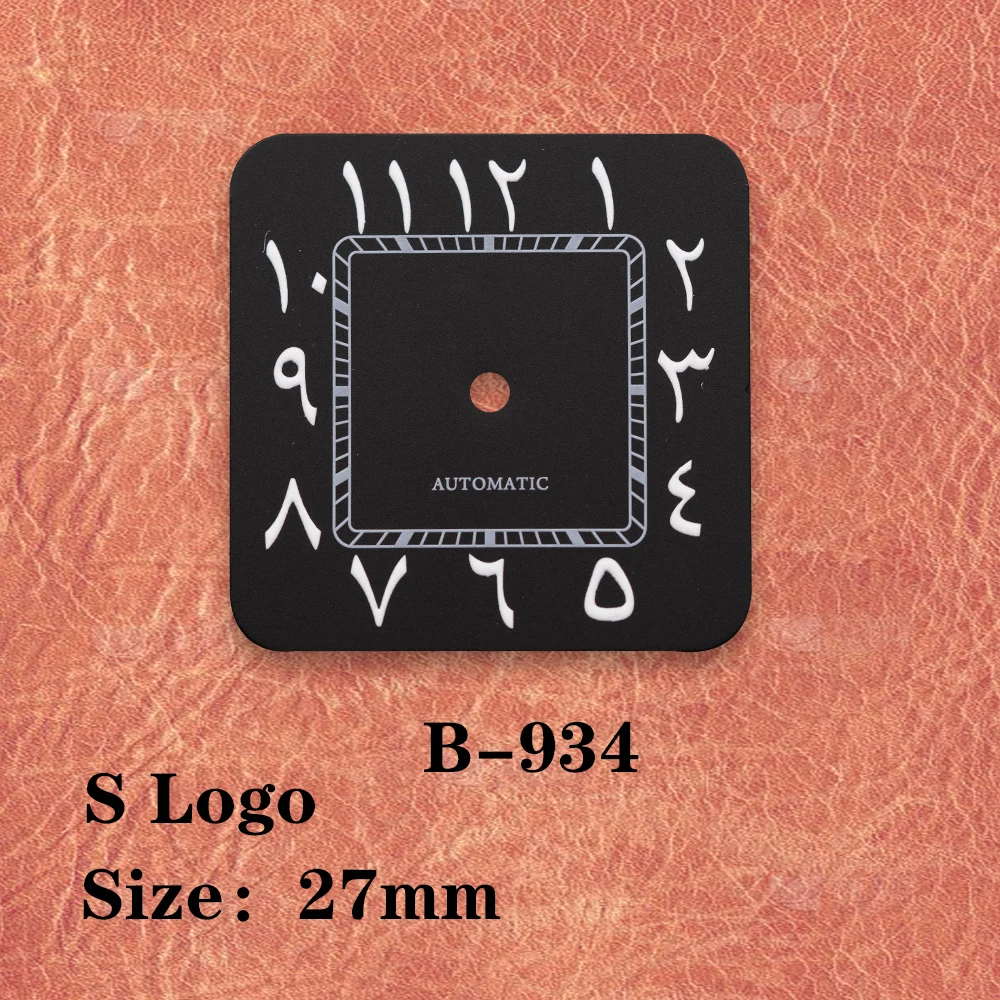  ﻿ 27mm S Logo Arabic Square dial Blue gradient dial Suitable for NH35 NH36 Japanese Movement Watch Modification Accessories ﻿