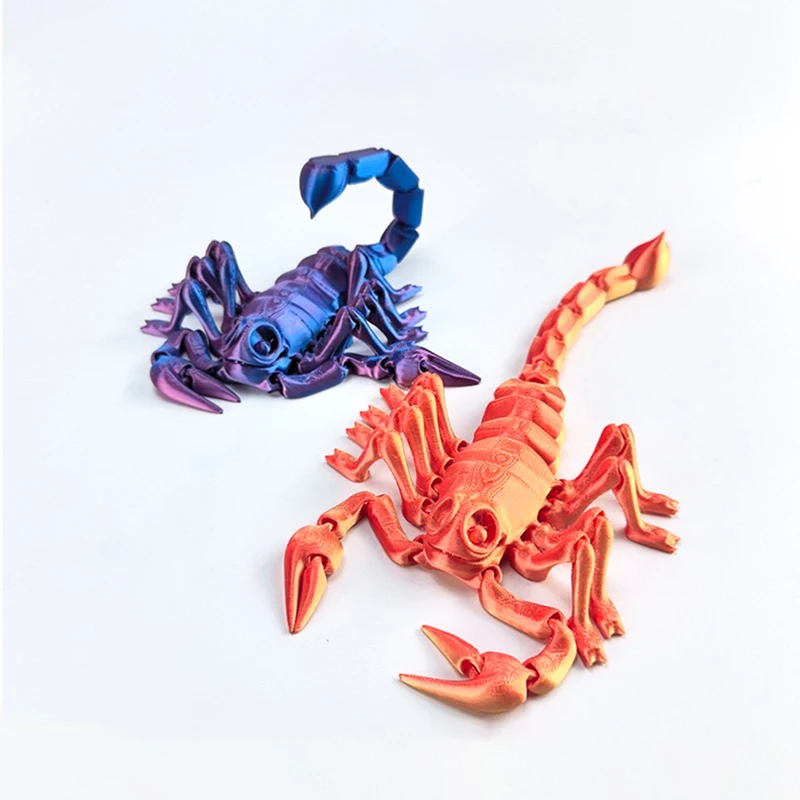 Hot New Creative 3D Printing Scorpion Tail Limbs Joint Movable Model Fun Desktop Decoration Crafts Children's Toys Birthday Gift