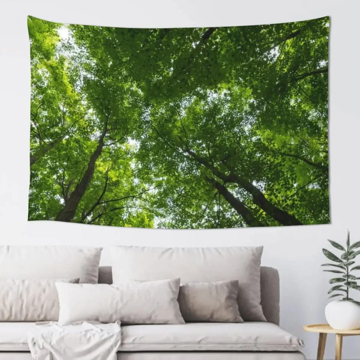 Natural Skylights - Biophilic Ceiling in the Woods Tapestry Aesthetic Room Decoration Decorations For Your Bedroom Tapestry