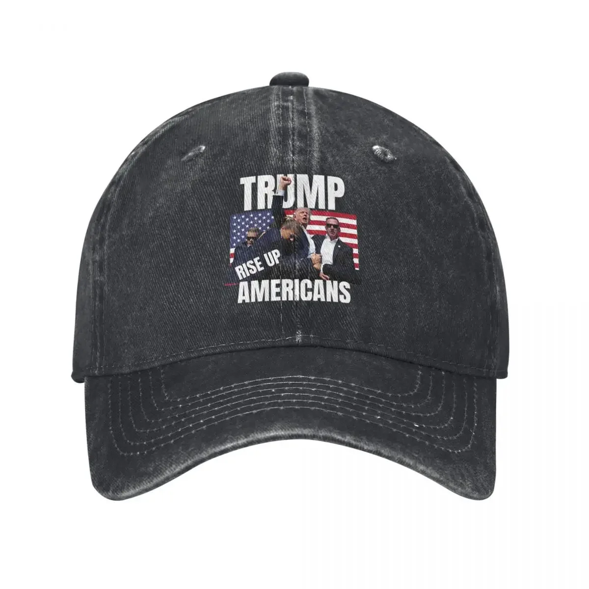 

Classic Trump Shot Fight 2024 Baseball Caps Unisex Distressed Sun Cap Outdoor Caps Hat