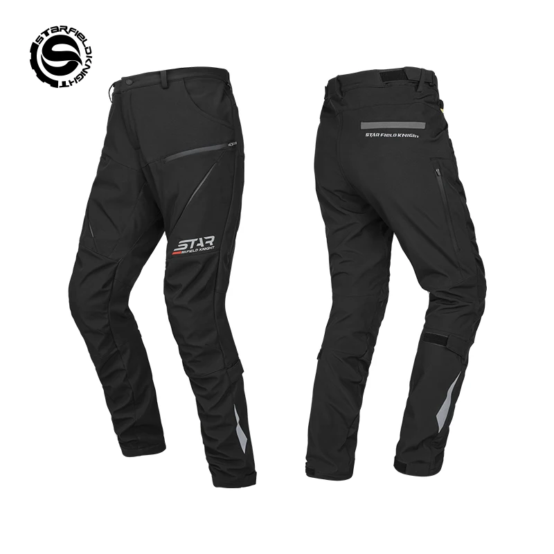 

Star Field Kinght Motorcycle Pants CE Protection Armor Winter Riding Touring Motorbike Trousers Black Moto Pants Motorcycle Gear