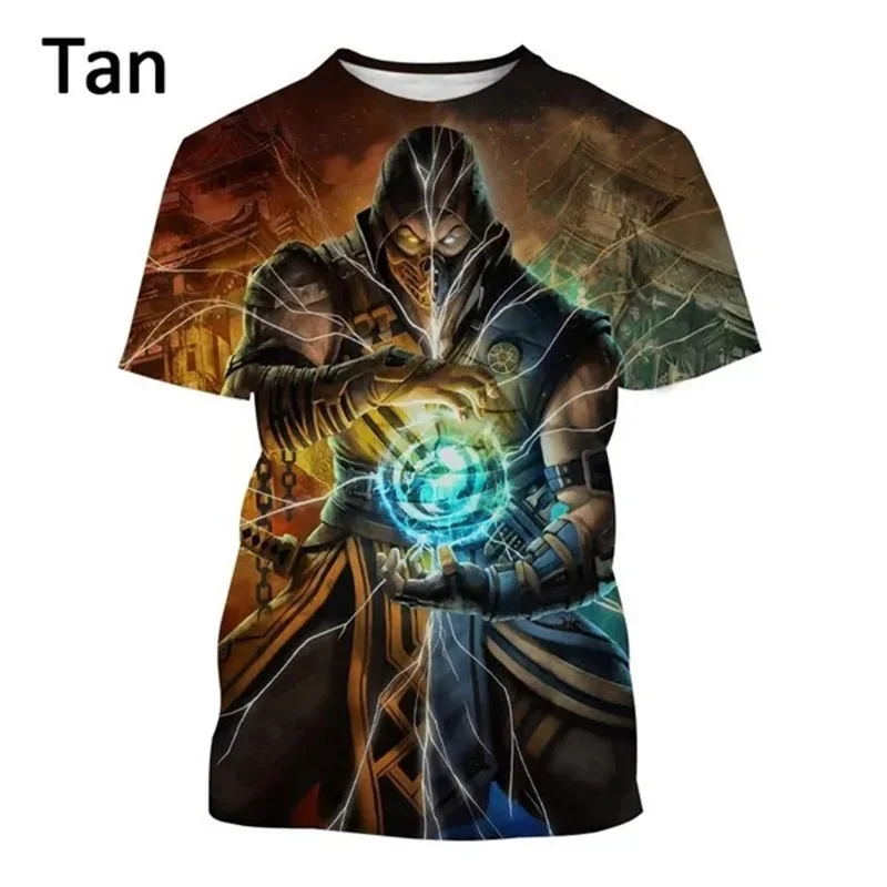 Mortal Kombat 3D Printed T-Shirts For Men Women Fashion Short Sleeves Crew Neck Tee Tops Cool Oversized T Shirt Streetwear