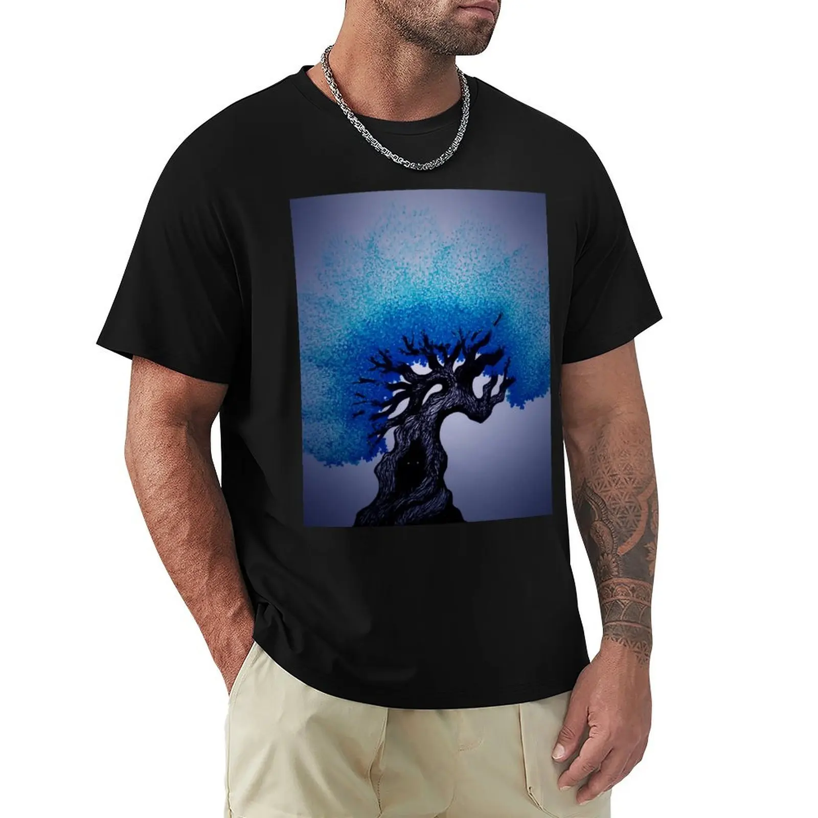 

hidden in blue T-Shirt Large Size Casual Short Sleeve Top