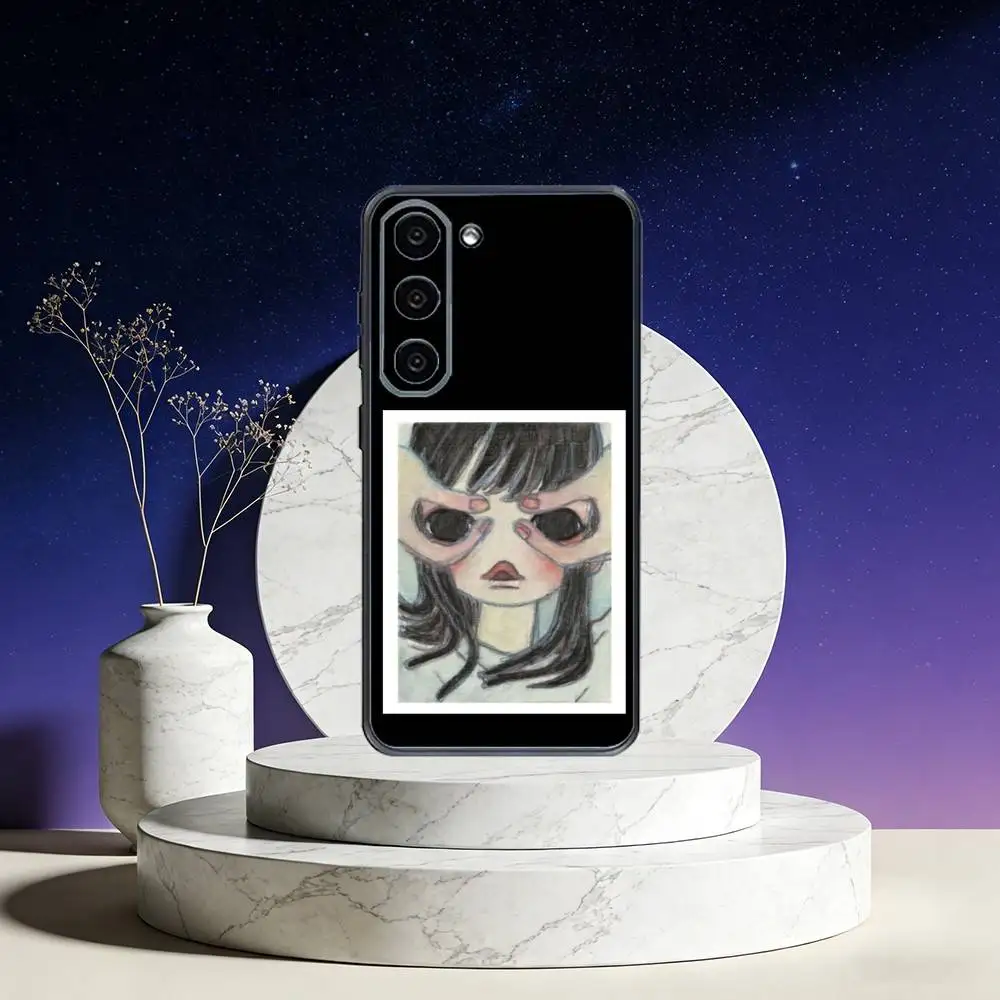 حافظة هاتف A-Art A-Aya T-Takano لهاتف سامسونج جالاكسي A73، A72، A71، A70، A53، A52، A51، غطاء أسود ناعم آخر