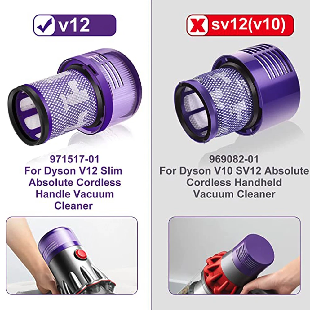 Dyson v12検出用交換用フィルター,薄型コードレス掃除機,洗える
