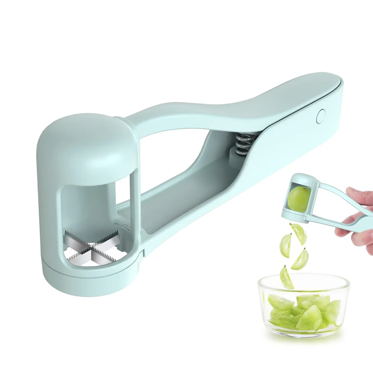 Tomato & Cherry Grape Slicer, Fruit Splitter Cutter, Small Kitchen Gadget for Salad & Baby Food