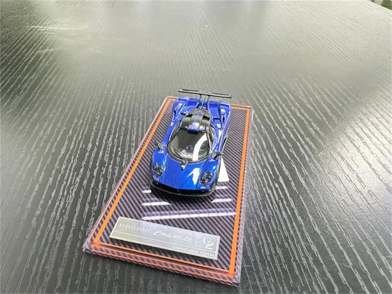 U2 1:64 Pagani zonda 760LH blue Resin Model Car