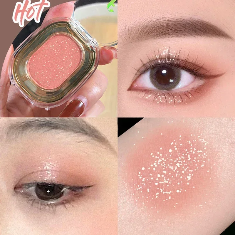 

Heallor Rose Brown Monochrome Eyeshadow Palette 9 Colors Matte Grey Glitter Shadow Contouring Powder Pigment Eye Primer Beauty M