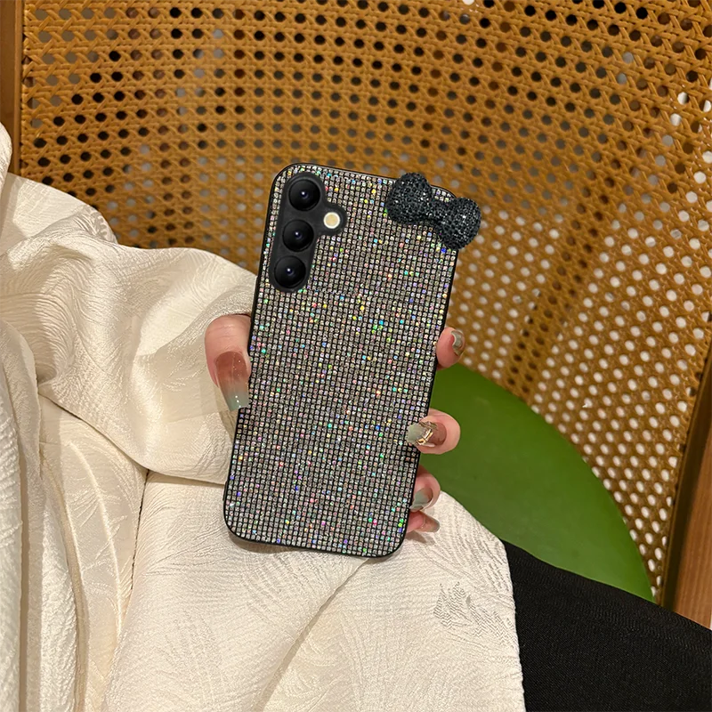 Luxuriöse Glänzende 3D-Kunstdiamant-Schleifenknoten-Handyhülle für Samsung Galaxy S26 Ultra S25 S24 S23 S22 Plus FE S25Edge Liebliche Weiche Schutzhülle – Detail 8