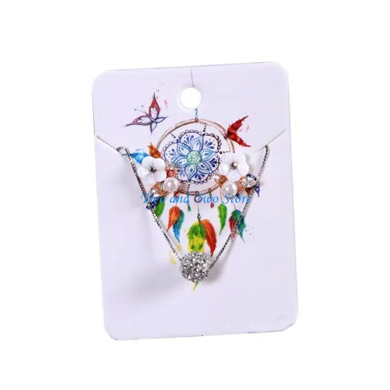 HX6F Flower Ear Studs Card Earrings Jewelry Display Card for Earring Display Showcases Counter Tops for Creative