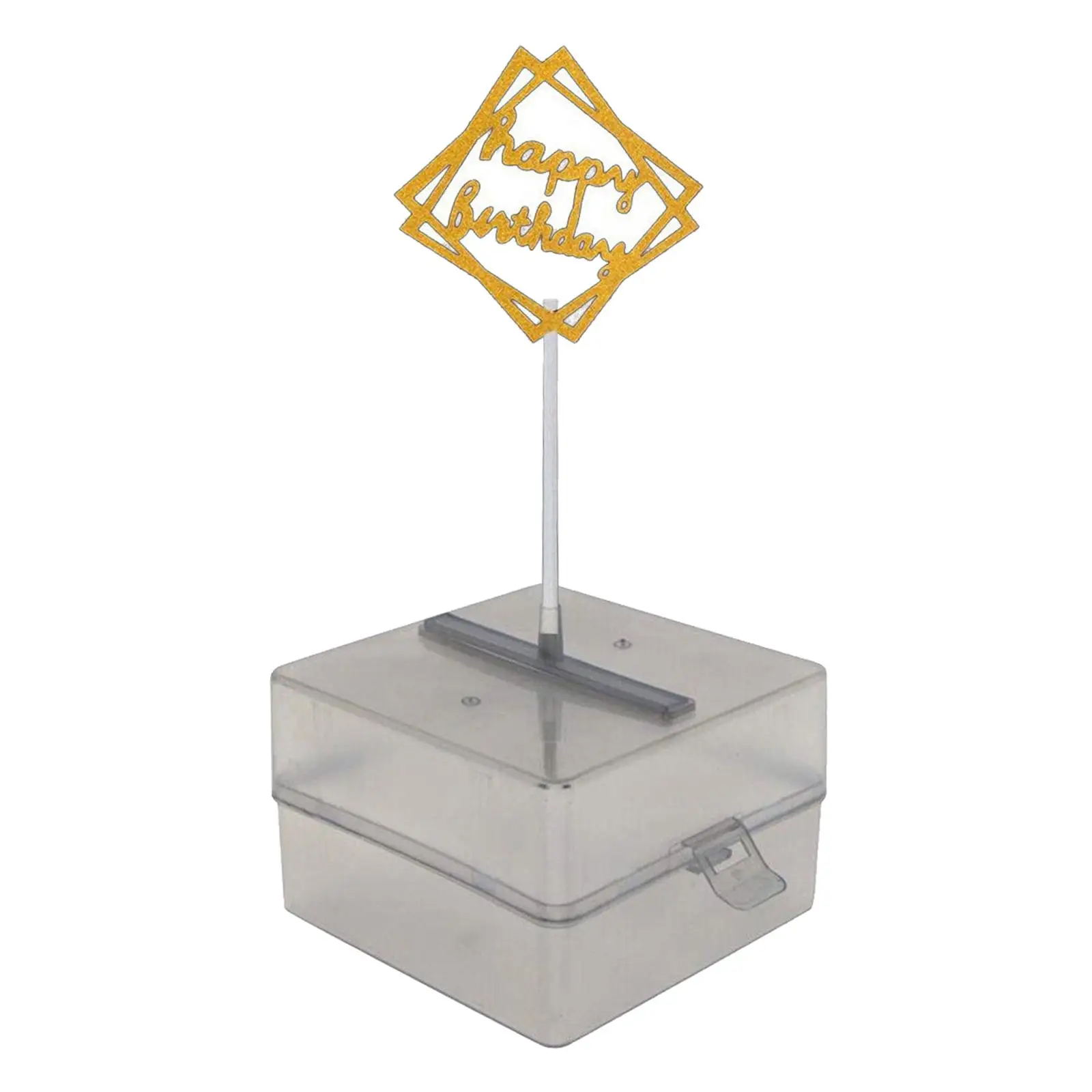 صندوق سحب كعكة المال البلاستيكي الشفاف 20 كيسًا شفافًا