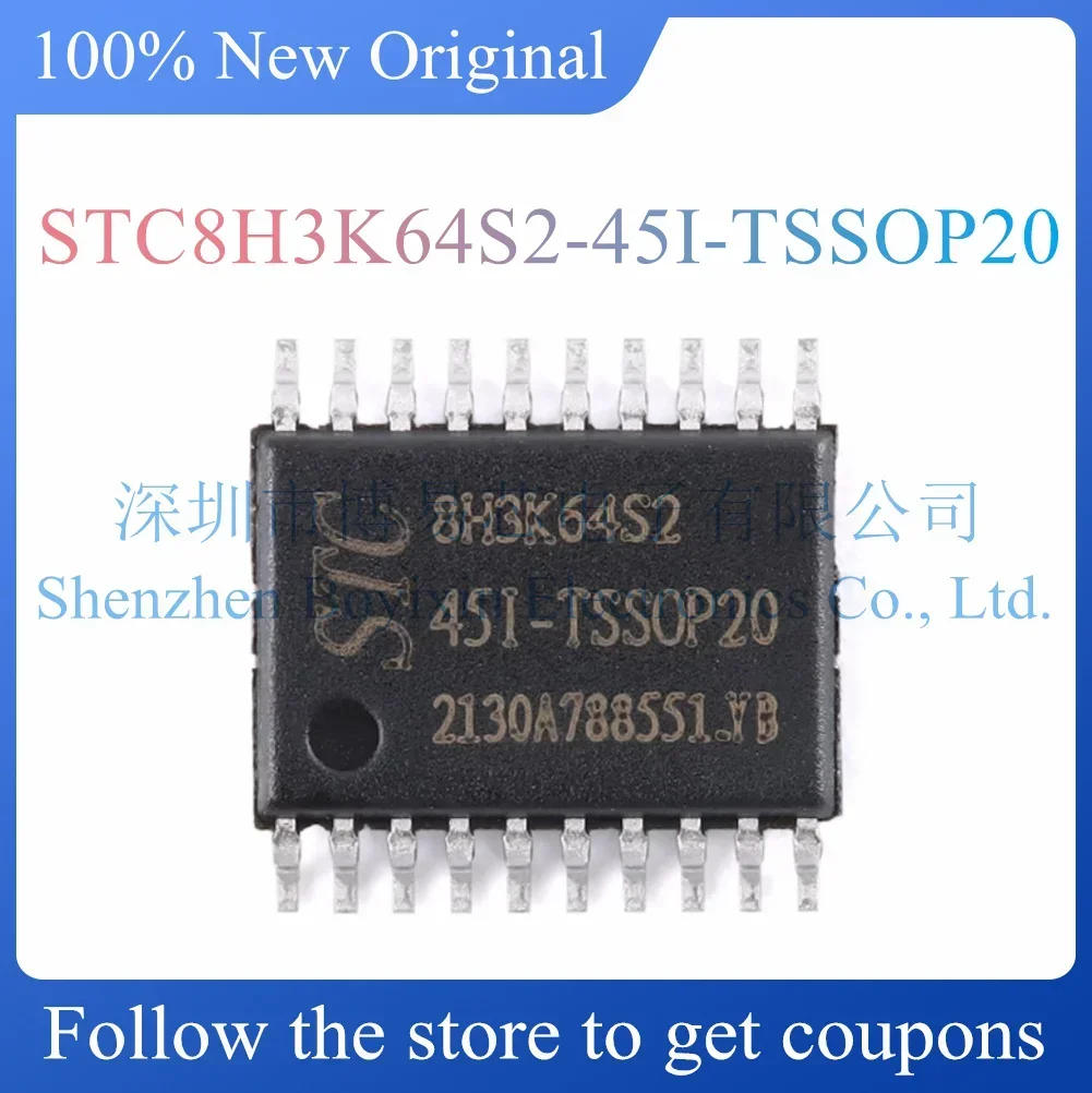 

NEW STC8H3K64S2-45I-TSSOP20 Original genuine TSSOP-20