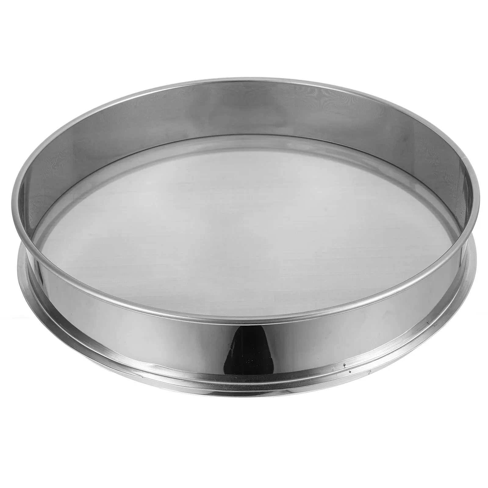 Stainless Steel Herbal Extractor 30Cm Stackable Design Super Fine Holes Sifter for Resin Powder Silica Sand Herbal Shaker