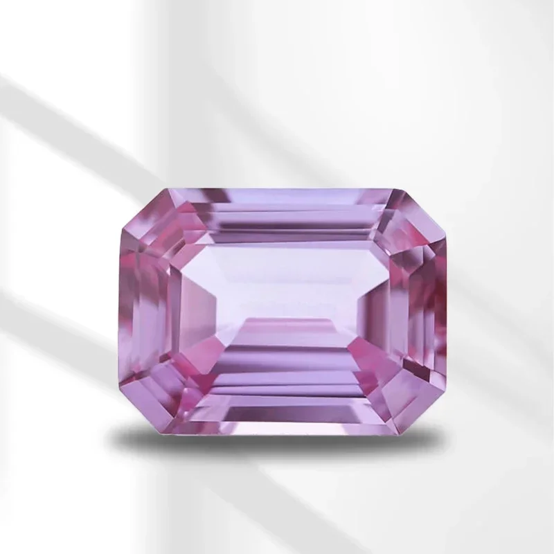 Lab Grown Alexandrite Emerald Cut Change Color Stone DIY Ring Necklace Earrings Main Materials Selectable Certificate 5