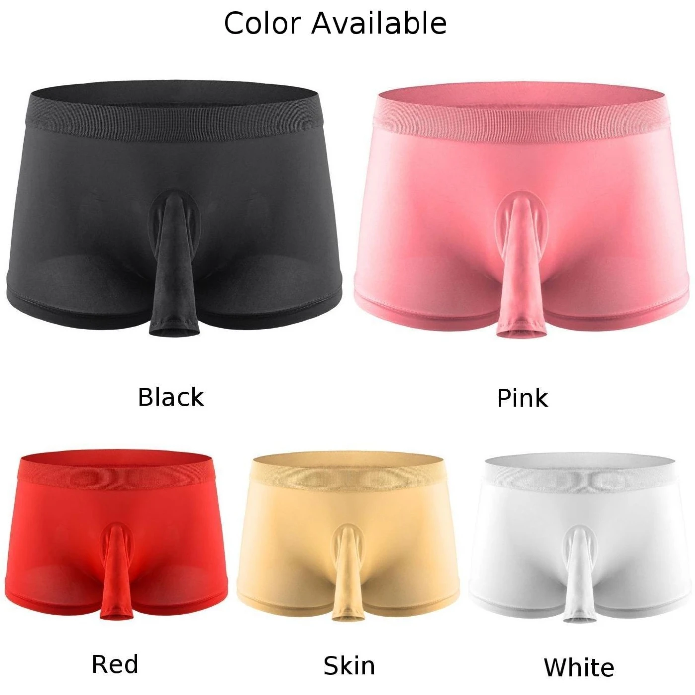 Sexy Mens Long JJ Peni Sheath Brief See Through Underwear Elephant Nose Underpants Mesh Sheer Panties Erotic Lingerie