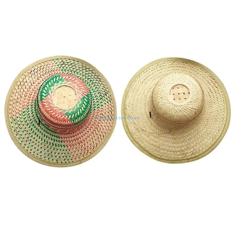 

652B Traditional Farmer Hat Made of Natural Fibers for Fishing and Gardening