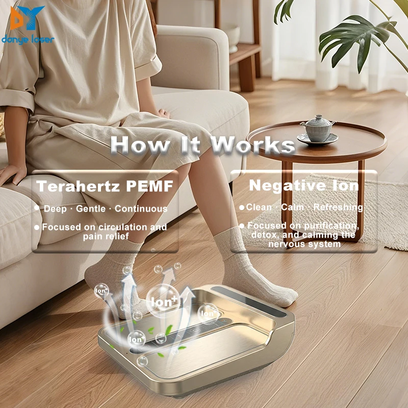 New Upgraded DANYE DY-FM03 PLUS Foot Massager with Negative Ion Therapy Timing Control Battery Powered Plug-in