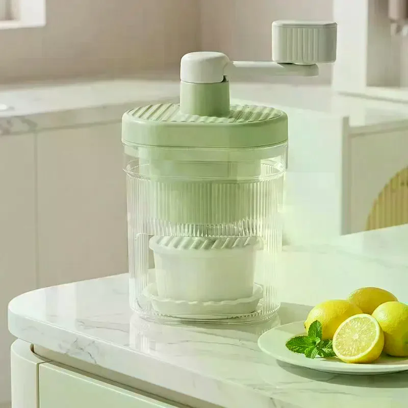 Shaved Ice Machine Small Manual Ice Crusher Home Hand-cranked Machine Making Smoothie Machine Practical Portable Ice Cream Tools