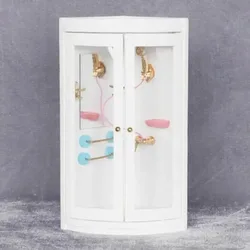 1:12 Dollhouse Mini Furniture Model Bathroom Micro Scene White Shower Room